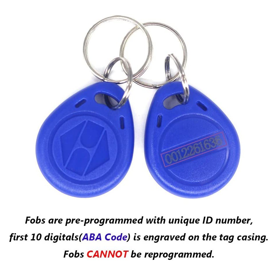 rfid-แบบพวงกุญแจ-สีน้ำเงิน-10pcs-rfid-tag-125khz-proximity-blue-color-rfid-card-keyfobs-key-fob-access-control