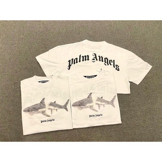 เสื้อยืดผ้าฝ้ายพิมพ์ลายคลาสสิกPalm Angels Sharks (ขายของแท้เท่านั้น)