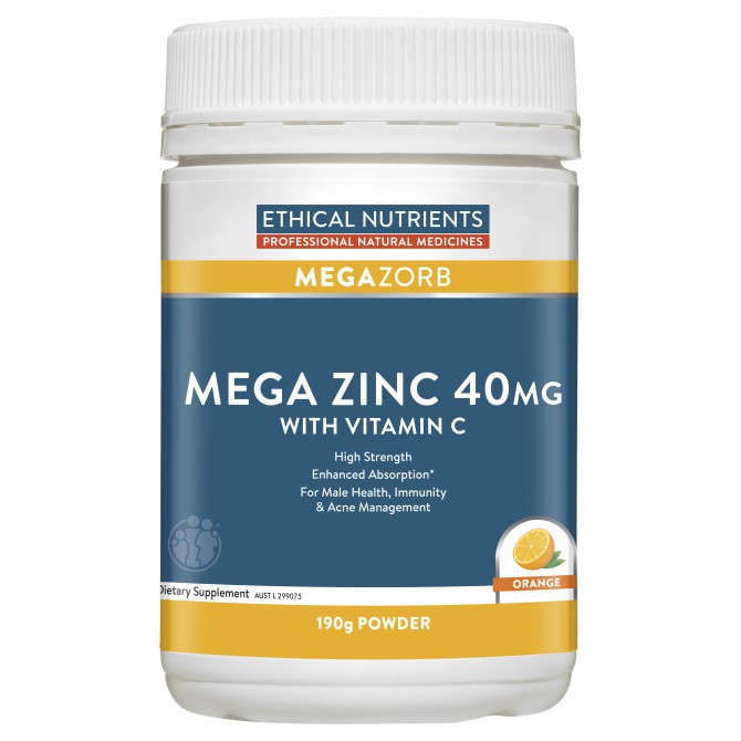 Ethical Nutrients Mega Zinc Powder 40mg (Orange) 190g Shopee Thailand
