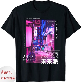 เสื้อยืด พิมพ์ลายกราฟฟิค Cyberpunk Tokyo Streetwear สไตล์ญี่ปุ่น สําหรับผู้ใหญ่