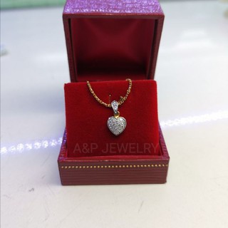 จี้เพชรแท้ เพชร .19ct/15เม็ด น้ำ98 vvs Gold​ 1​ g​