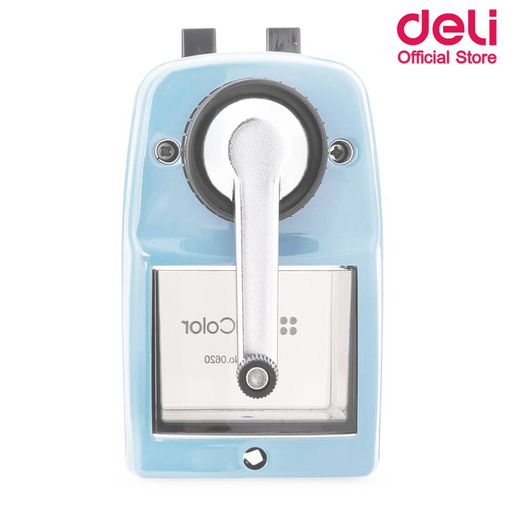 เครื่องเหลาดินสอ-deli-0620f-pencil-sharpener-แบบยึดโต๊ะ-สีพาสเทล-1เครื่อง-กบเหลาดินสอ