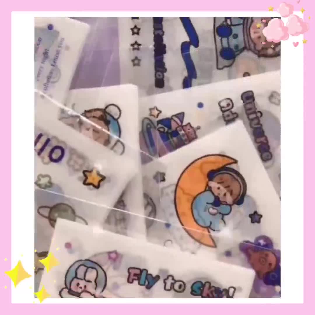 สติ๊กเกอร์ไดคัท-sticker-set-สติ๊กเกอร์ตกแต่งของใช้-สติ๊กเกอร์เกาหลีกันน้ำ