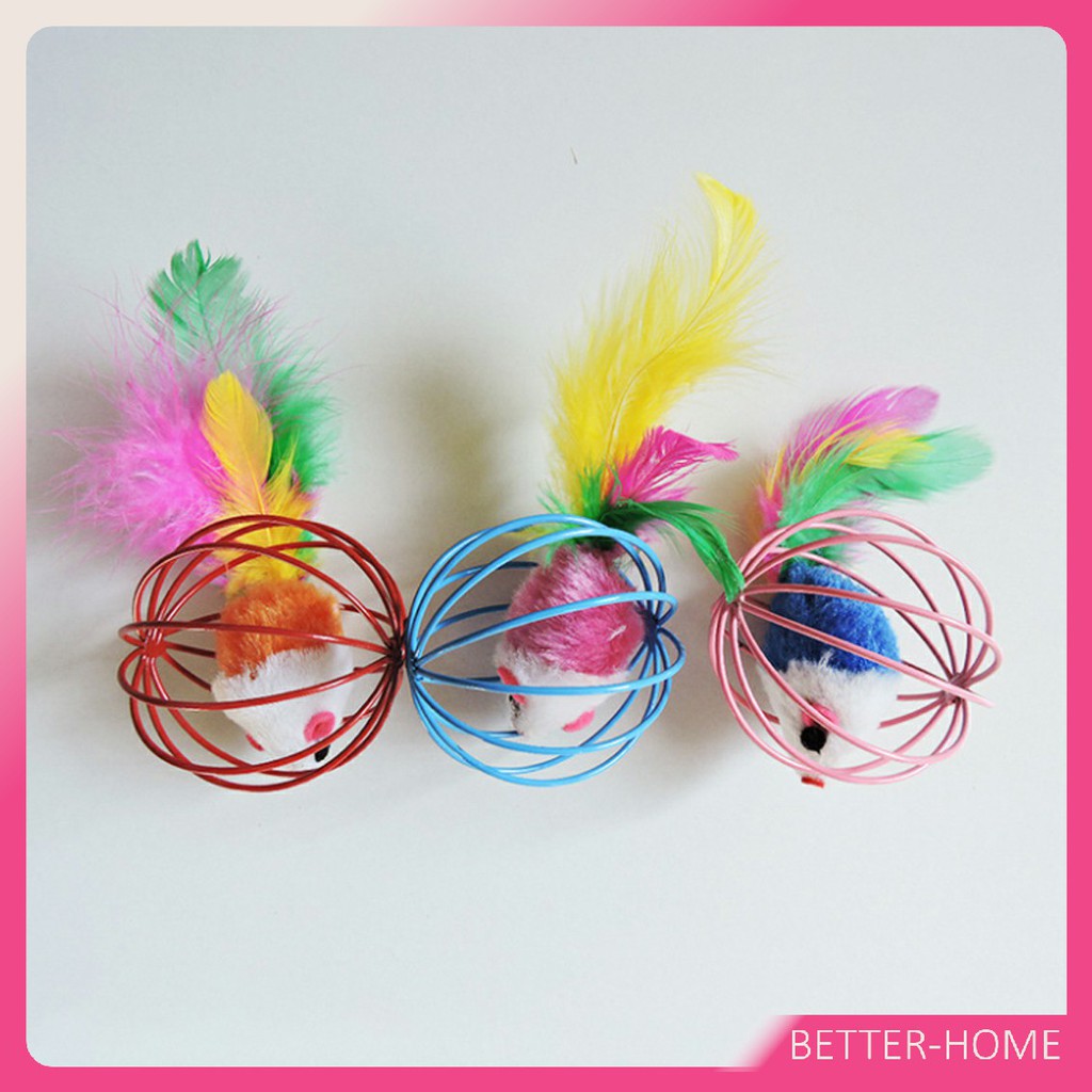 ลูกบอลกรงหนู-ของเล่นน้องแมว-น้องหมา-ของเล่นแมว-สามเหลี่ยม-cat-toy