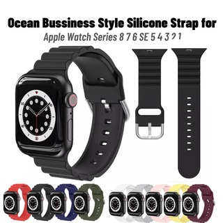 สายนาฬิกาข้อมือซิลิโคน สําหรับ Apple Watch Series 8 SE Ultra 49 มม. 45 มม. 41 มม. iWatch 7 6 5 4 SE 3 44 มม. 40 มม.
