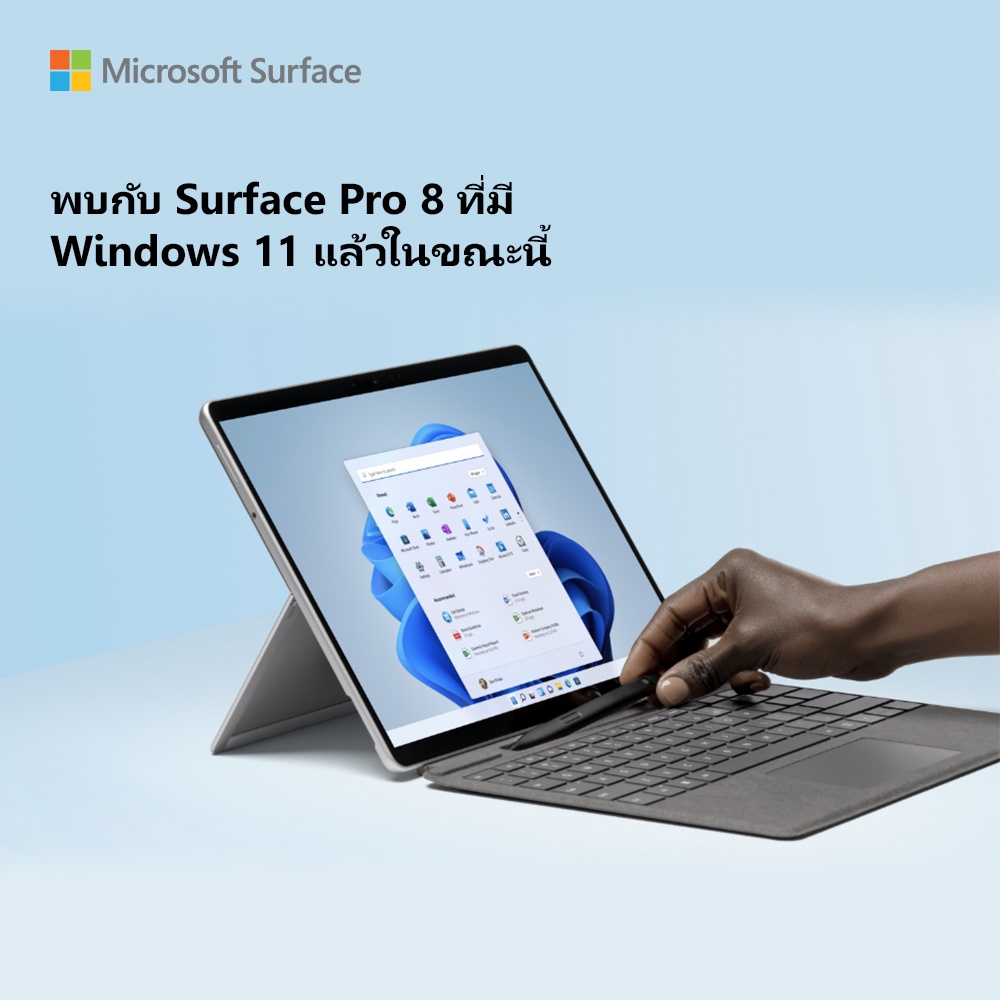 ลองดูภาพสินค้า Microsoft Surface Pro 8 i7/16/256 Thai GRAPHITE + Pro Signature Keyboard (Type Cover Only)