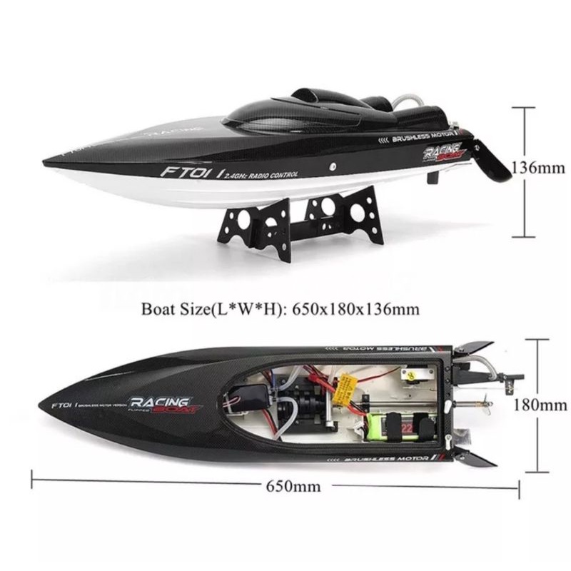 เรือft011บัสเลส65km-h-เรือบังคับวิทยุ-ft011