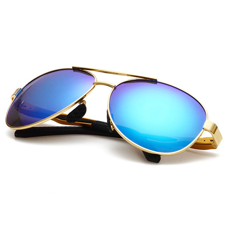 polarized-แว่นกันแดด-แฟชั่น-รุ่น-p-7515-c-5-สีทองเลนส์ปรอทน้ำเงิน-แว่นตา-ทรงสปอร์ต-วัสดุ-stainless-เลนส์โพลาไรซ์-ขาสปริง