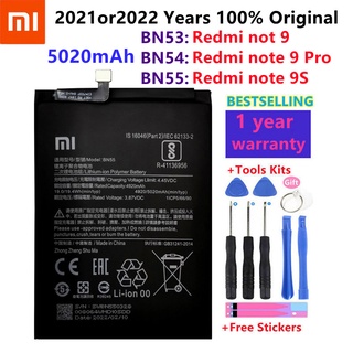 100% Original Xiao Mi BN53 BN54 BN55 Phone Battery For Xiaomi Redmi note 9 Pro 9S 10X 4G 5G Replacement Batteries+Tools