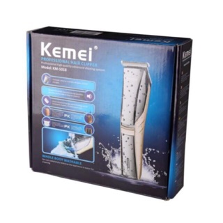 สินค้า KEMEI รุ่น KM-5018  ปัตตาเลี่ยนไร้สาย แบตเตอร์เลี่ยนตัดผมไร้สายล้างน้ำได้ ใบมีดไททาเนี่ยม