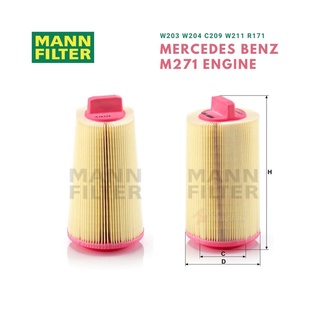 กรองอากาศ Mannfilter Mercedes Benz M271 (w203 w204 w211 w212 r171)