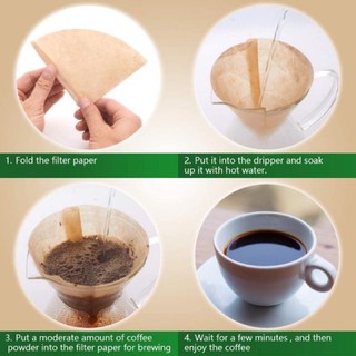 Coffee filter กระดาษดริปกาแฟ กระดาษกรองกาแฟ แผ่นฟิลเตอร์ dripper