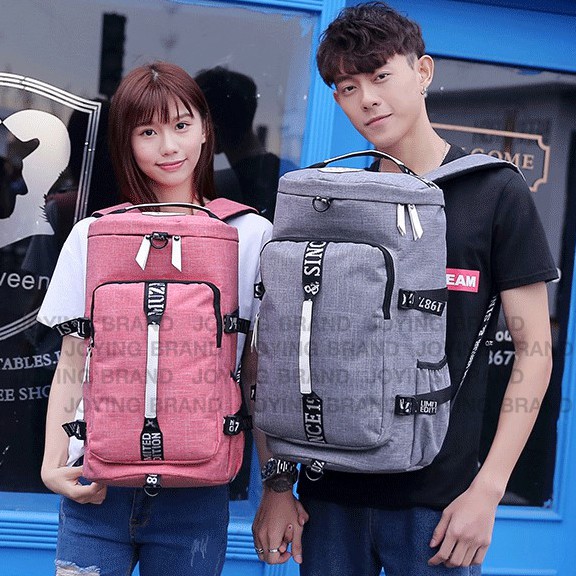 กระเป๋าเป้เดินทาง-backpack-ถือ-กระเป๋าสะพายหลัง-กระเป๋าเป้-เป้เดินทาง-เป้แฟชั่น-รุ่น-ba-169-สีชมพูอ่อน