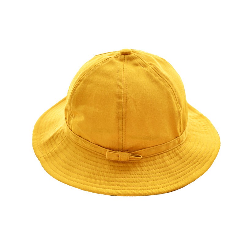 37ddo-หมวกบักเก็ตผูกโบว์สีเหลืองสไตล์ญี่ปุ่น-หมวกมารูโกะ