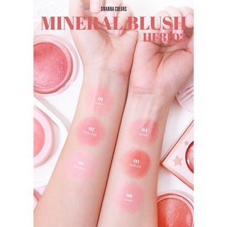 HF8103 SIVANNA COLORS MINERAL BLUSH ซิเวนน่า คัลเลอร์ส มินเนรอล บลัช บลัชออนเนื้อเบค ผสมชิมเมอร์เนื้อละเอียด โทนสีสุดฮิต