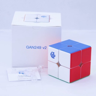 Gan 249 V2 2x2 รูบิคปริศนา 2x2x2 GAN249 V2 ความเร็ว ไร้สติกเกอร์