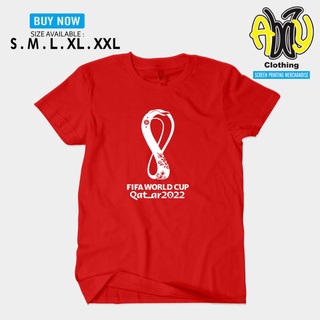 เสื้อยืด เสื้อยืด Polyflex สกรีนลาย FIFA WORLD CUP QATAR 2022 Combed 30s Cotton Combed 30