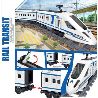 firstbuy_ตัวต่อโมเดล QL no.0318 ชุด รถไฟความเร็ว Rail Transit Railway Building Block จำนวน 513 ชิ้น