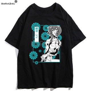เสื้อยืด ผ้าฝ้าย พิมพ์ลายกราฟฟิค Ayanami Rei Ikari Shinji Asuka Langley Soryu สไตล์ฮาราจูกุ สําหรับผู้ชาย DF12HJ30848