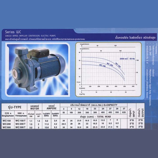 ปั๊มหอยโข่ง-euroflow-รุ่น-wc200-อิตาลี