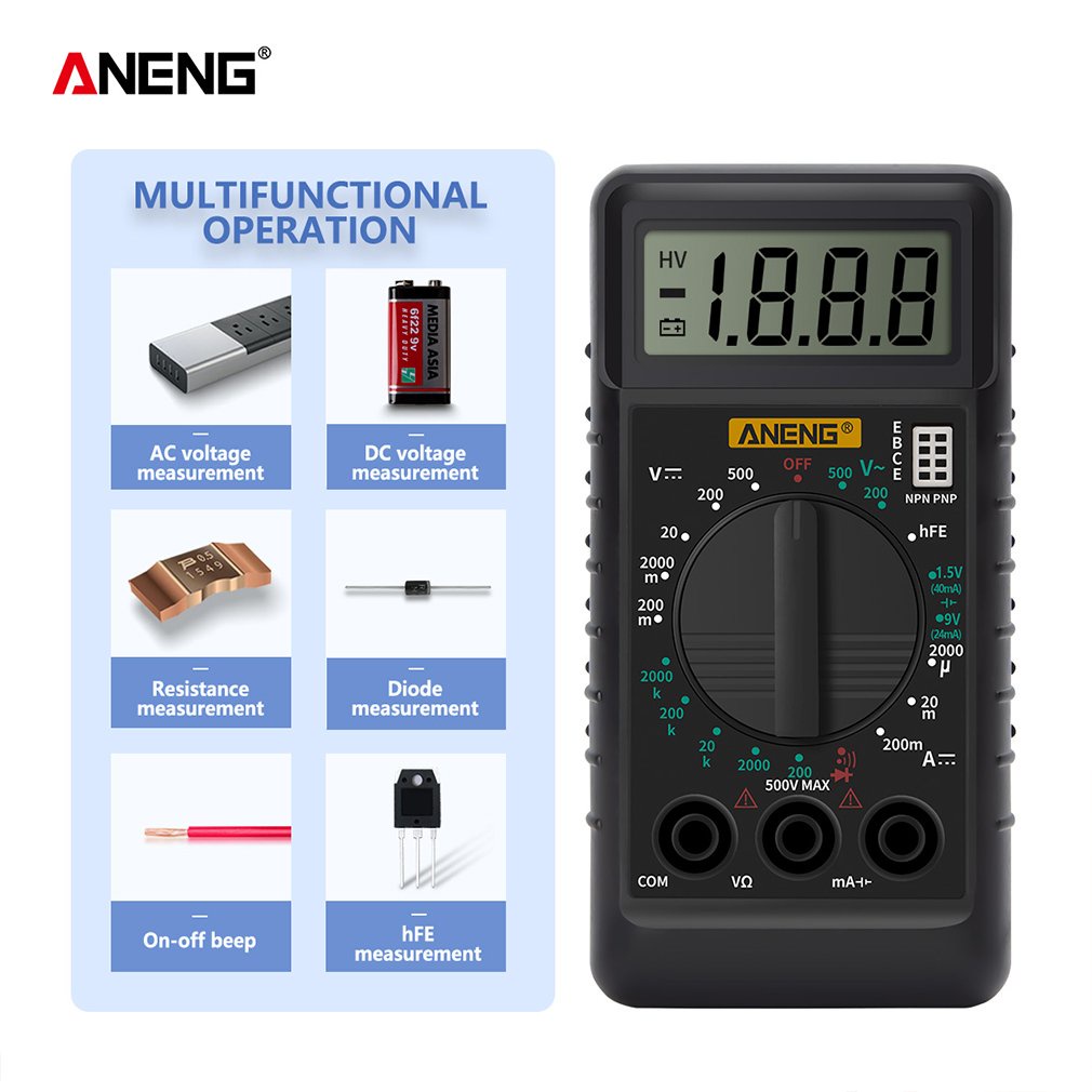 เครื่องมือวัด-dt-182-digital-mini-multimeter-dc-ac-voltage-current-meter-multitester