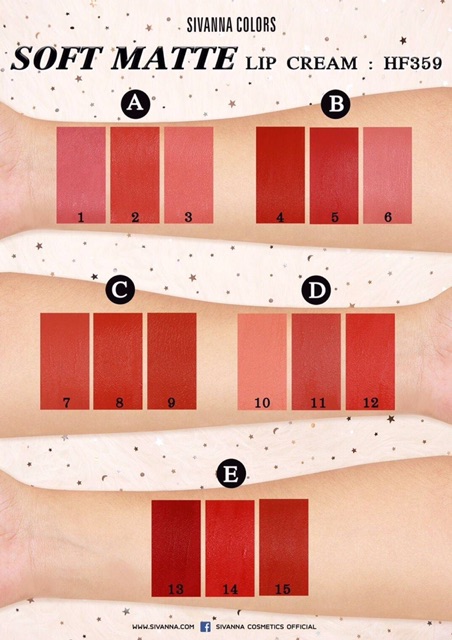 sivanna-3-colors-soft-matte-lip-cream-set-hf359-ลิปแมตมาเป็นเซต-เ