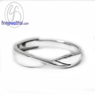 Finejewelthai-แหวนอินฟินิตี้-แหวนมินิมอล-แหวนเกลี้ยง-แหวนเงินแท้-Infinity-Minimal-Silver-Ring-R143800