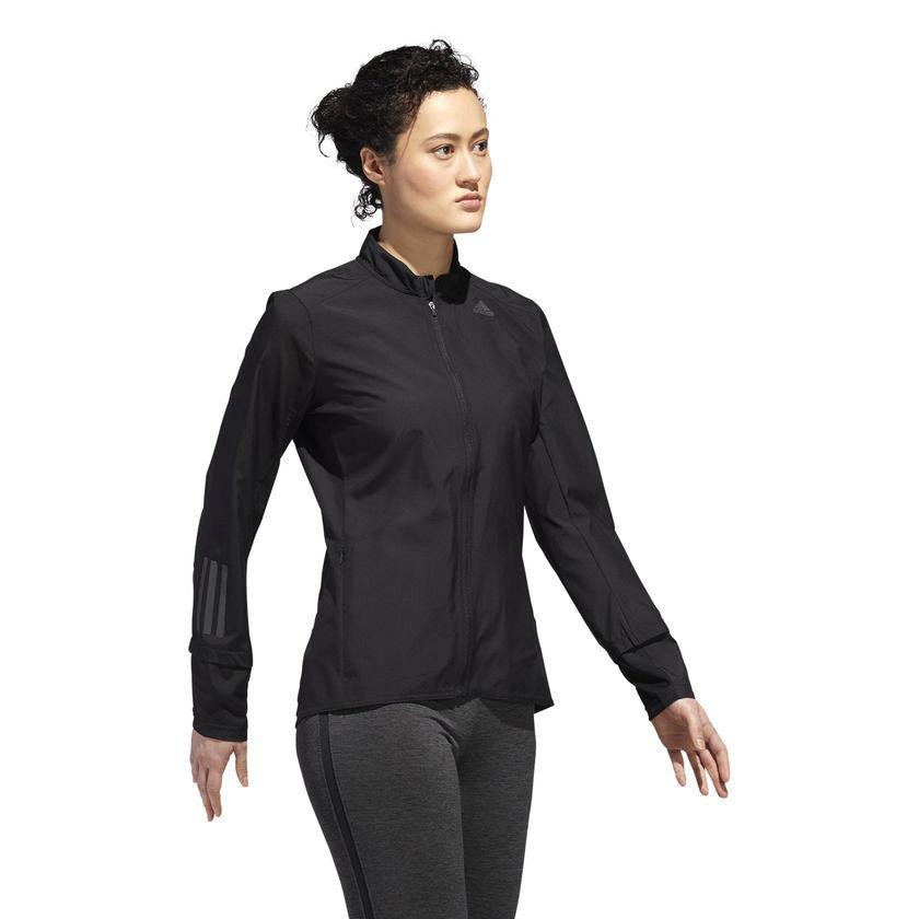 adidas-เสื้อแจ็คเก็ต-women-running-jacket-response-แท้-สี-black