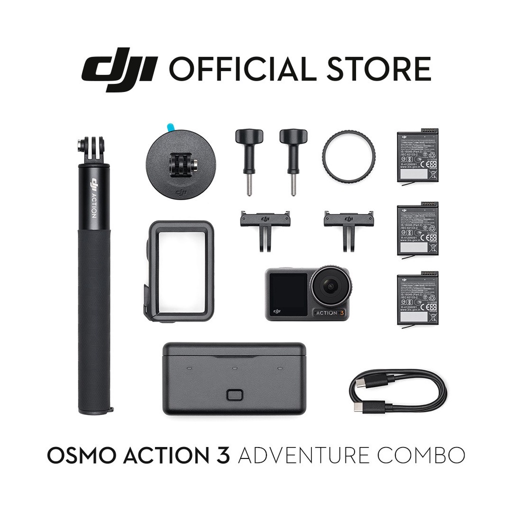 ภาพสินค้าDJI Osmo Action 3 Adventure / Standard Combo กล้องถ่ายใต้น้ำ กันน้ำได้ 16 ม. ถ่ายภาพความละเอียด 12MP จากร้าน dji_official_store บน Shopee ภาพที่ 2