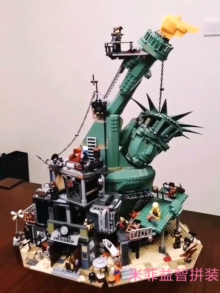 ขายใหญ่-ใช้งานร่วมกับ-lego-doomsday-castle-ยุบเทพีเสรีภาพประกอบยากบล็อกตัวต่อของขวัญของเล่นเพื่อการศึกษาหญิง