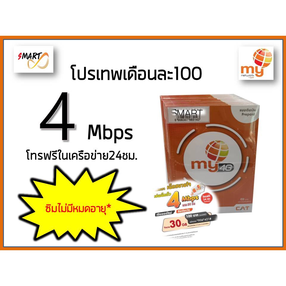 ภาพหน้าปกสินค้าซิมมาย เน็ตเดือนละ100 (ซื้อ1แถม1) ซิมเทพ ลงทะเบียนให้เมื่อลูกค้าได้รับซิม