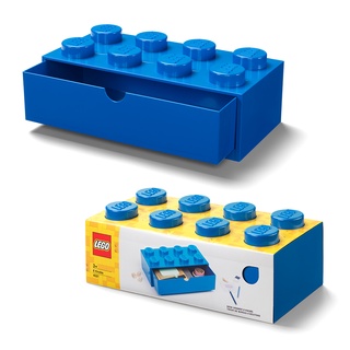 กล่องลิ้นชัก กล่องเลโก้ ตั้งโต๊ะ สีน้ำเงิน LEGO Desk Drawer Brick 8 BLUE (32x16x12 ซม.)