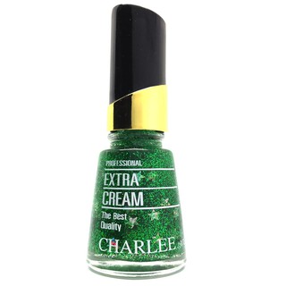 Charlee Nail Polish ยาทาเล็บชาลี 15 ml. สีกากเพชร (รูปดาว) เบอร์ 128