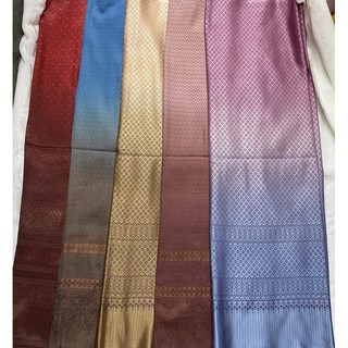 ผ้าทอลายไทยสไลด์สีและสีทูโทน(handmade)ราคาต่อ1ผืน