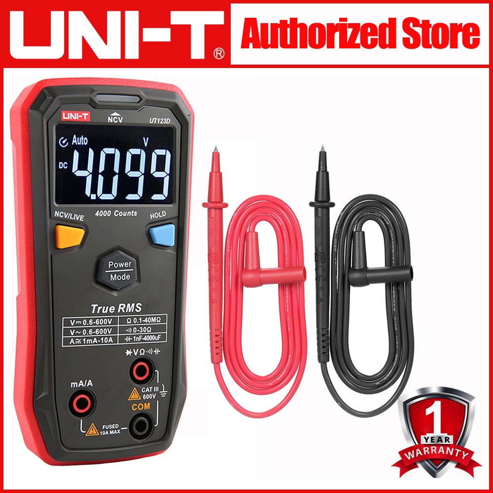 Uni-t UT123 UT123D EBTN มัลติมิเตอร์อัพเกรดหน้าจอ ขนาดพกพา | Shopee ...