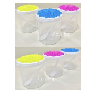 โหลพลาสติก 3สี กระปุกพลาสติก กระปุกใส่ขนม