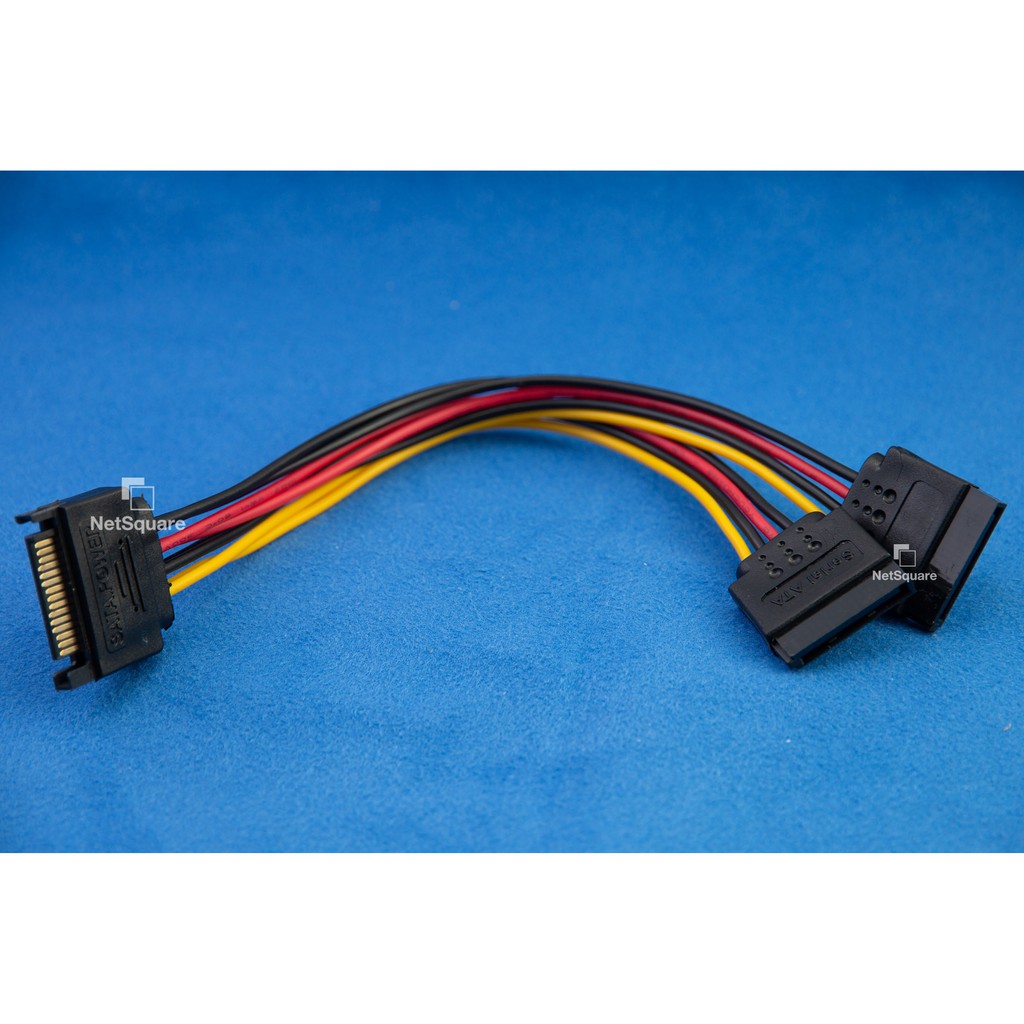 15 Pin SATA Power Cable Male to Dual Y Splitter Female HDD Power Supply Cable สายไฟคอม Shopee