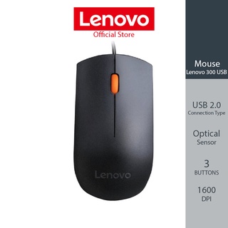 LENOVO Mouse 300 USB / Black - GX30M39704 (เม้าส์)