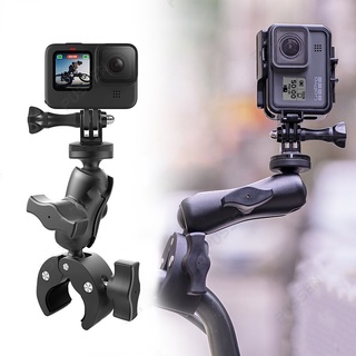 เมาท์ยึดกล้องติดแฮนด์บาร์รถมอเตอร์ไซค์ อุปกรณ์เสริม สําหรับ GoPro10 9 Insta360 One X2 DJI AKASO