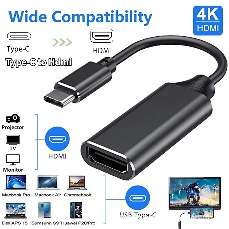 ส่งจากไทย-type-c-to-hdmi-4kx2k-adapter-usb-3-1-supports-uhd-4k-hdtv-video-converter-easy-to-use