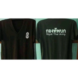 เสื้อยืดทหารบก สกรีน กองทัพบก Royai thai army สีเขียวขี่ม้า เสื้อคอวี  งานแท้ กองทับบกไทยสินค้ามาตรฐานกองทับกไทยแท้100%