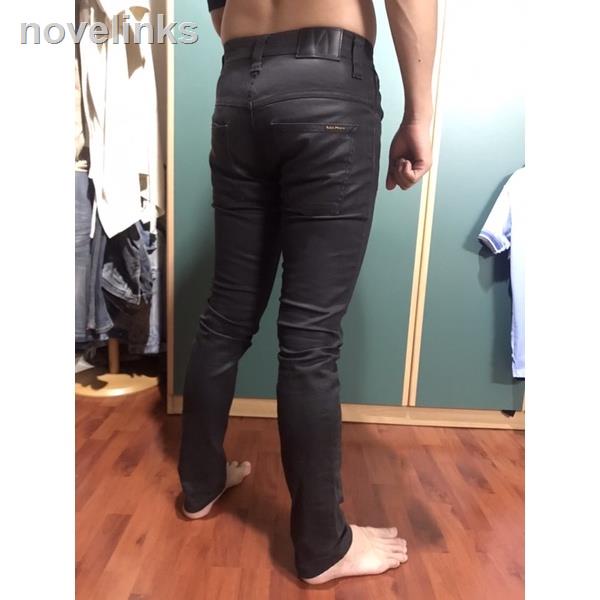 Nudie thin shop finn black coated