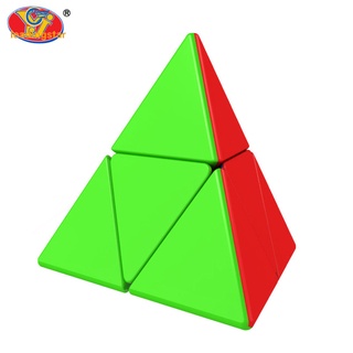 Leadingstar YJ Magic Cube 2x2 พีระมิด ทรงสามเหลี่ยม สีพื้น ของเล่นเพื่อการศึกษา สําหรับเด็ก