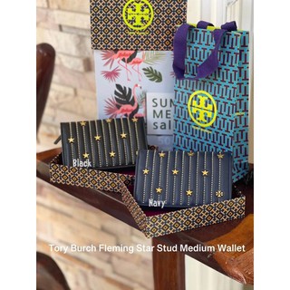 Tory Burch Fleming Star Stud Medium Wallet