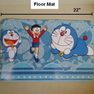 พรมเช็ดเท้า สี่เหลี่ยม ลาย โดราเอม่อน Doraemon ขนาด 22x15 นิ้ว