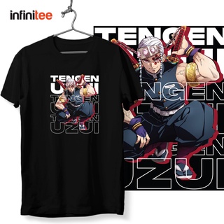 ไม่มีที่สิ้นสุด Demon Slayer Tengen Uzui Anime  เสื้อยืด  สำหรับผู้ชาย Women in Black T Shirt Tops Shirt Top Tees