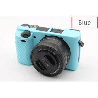เคสกล้อง Soft Silicone Camera Case Bag Cover Skin For Sony ILCE-6000 A6000/A6300 BLUE (0882)