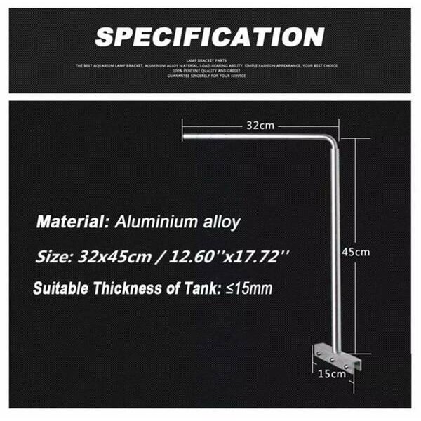 พร้อมส่ง-ขาแขวนไฟอะลูมิเนียม-ขาแขวนไฟตู้ปลา-ขาแขวนสลิงตู้ปลา-aquarium-light-bracket