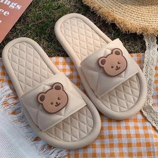 สินค้า 🌈พร้อมส่ง🌈 LINK6- SH รองเท้า รองเท้าแตะ รองเท้าผู้หญิง รองเท้าแตะหมี  สวมหมีนุ่มๆ สวมเกาหลีน่ารักสุดๆ ใส่ลุยน้ำได้ 🚩