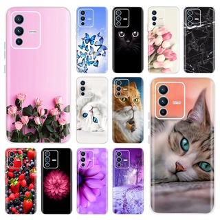 เคสโทรศัพท์มือถือ ซิลิโคนนิ่ม ลายการ์ตูนแมวน่ารัก สําหรับ Vivo V23 V 23 Pro 5G V23 V23 Pro V23Pro